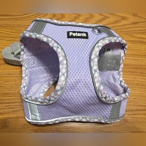 Purple And Gray Dog No Pull Harness And Leash